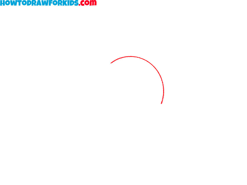 Outline the upper curve of the carrot