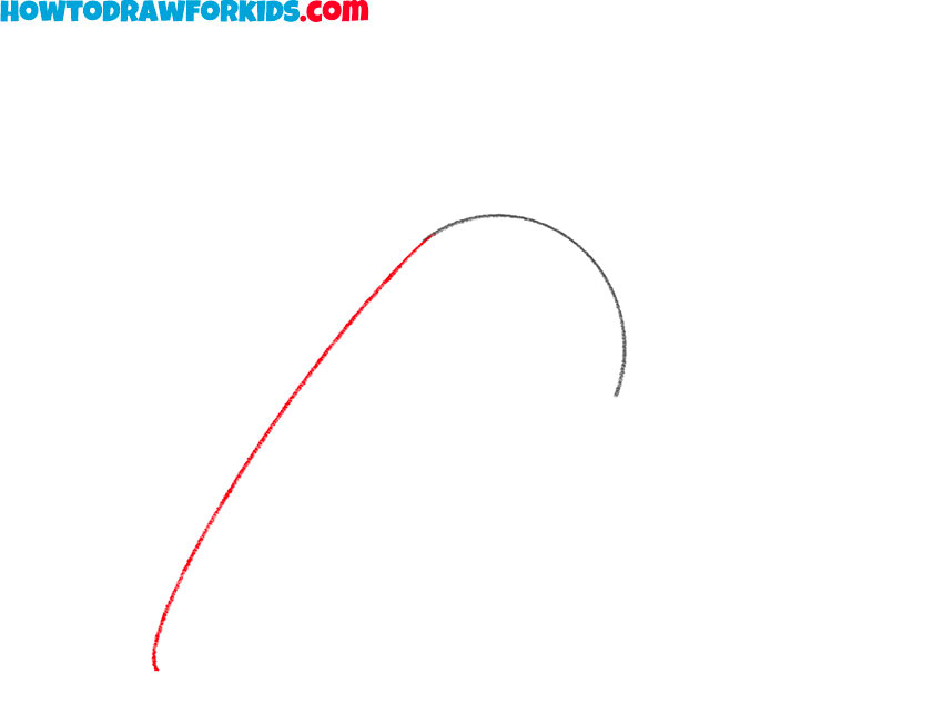 Draw one side of the carrot body