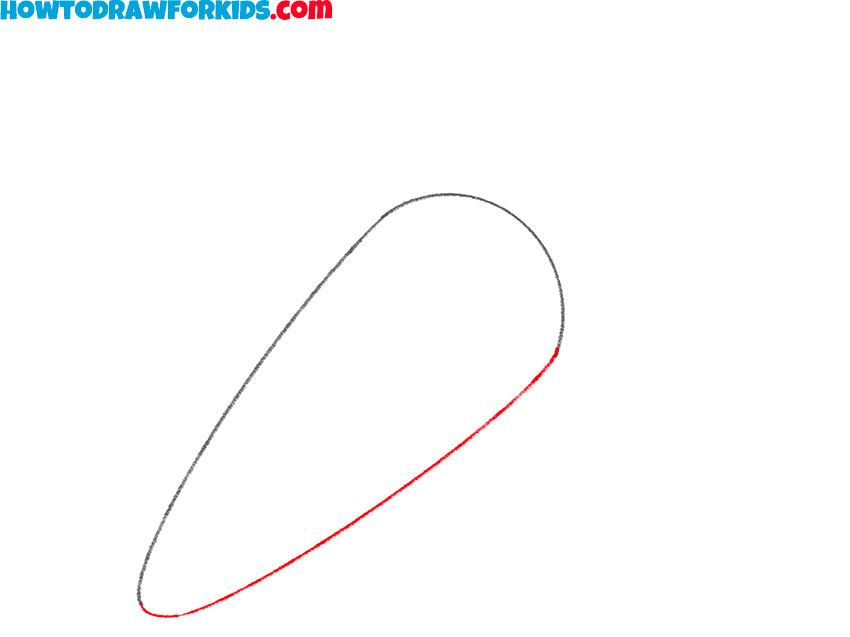 Draw the opposite side of the carrot