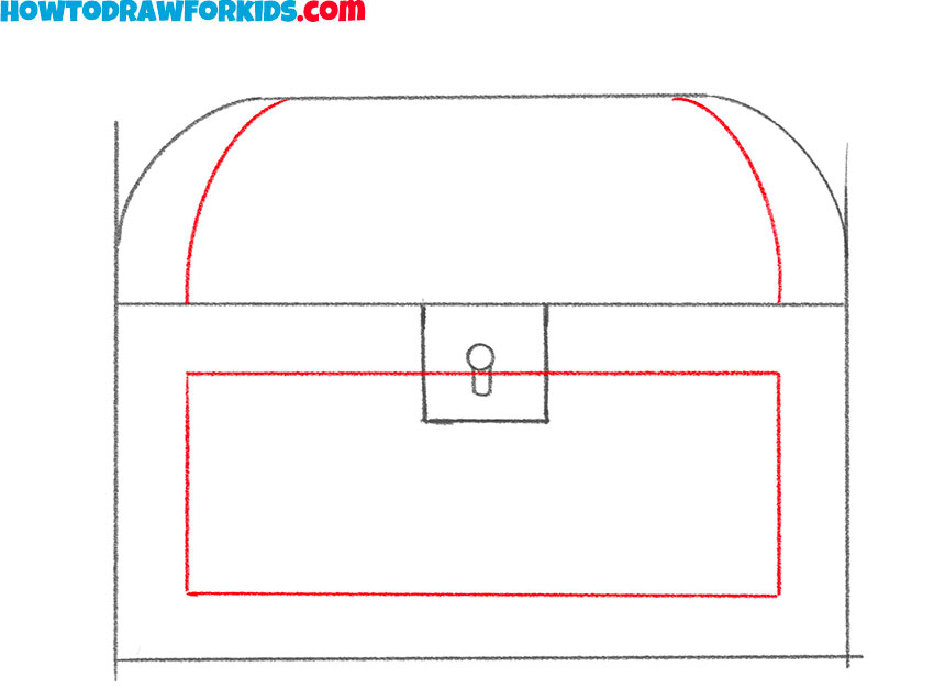 Sketch the decorative chest panels