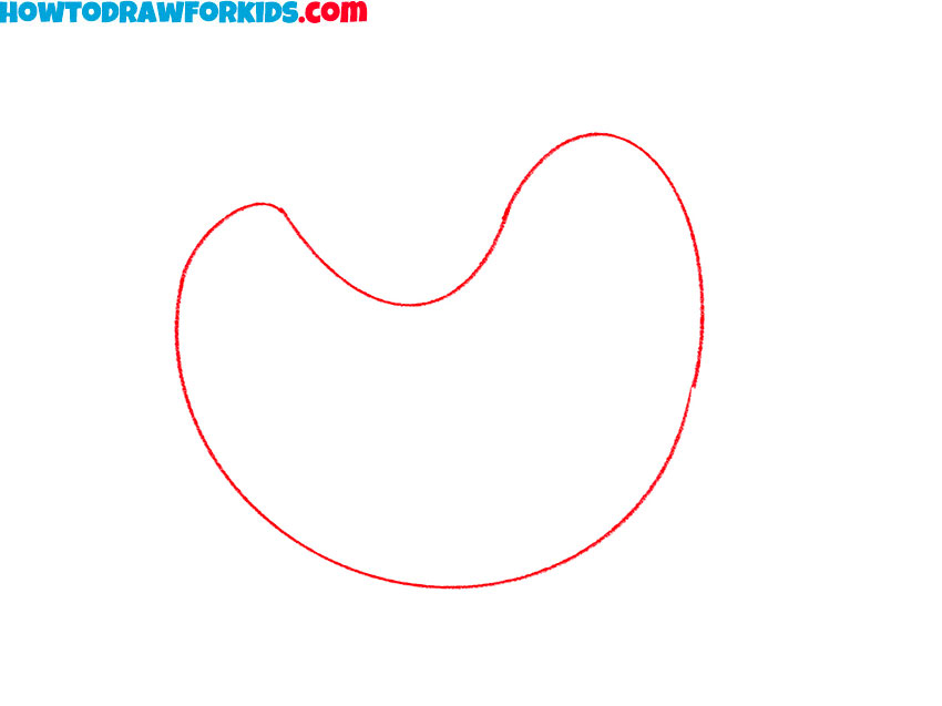 Sketch the rounded body outline