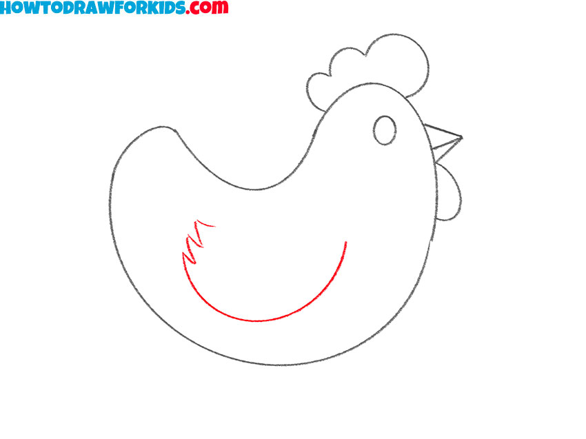 Draw the chicken wing outline
