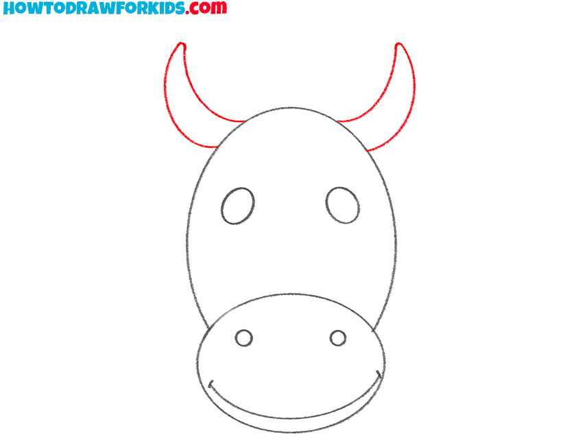Add the horns on top of the head