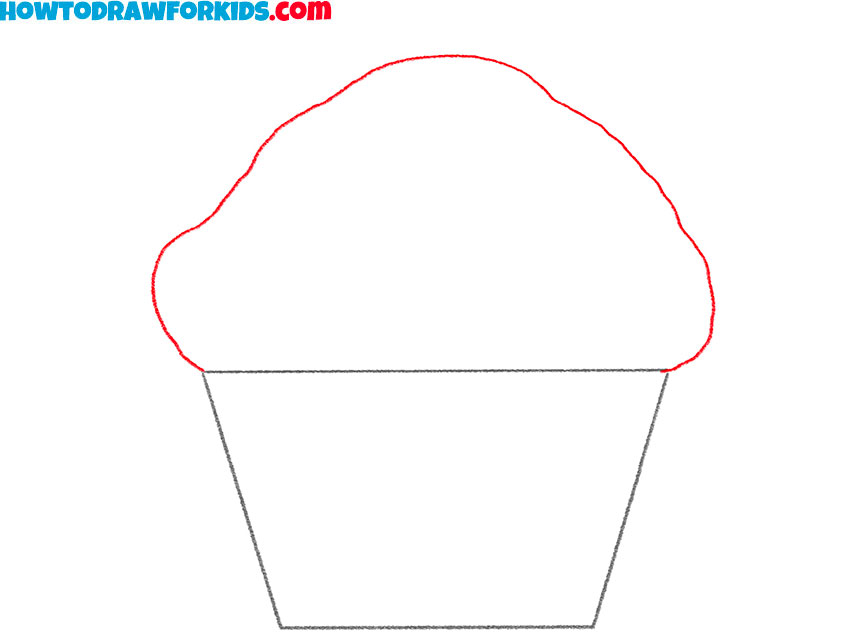 Draw the cupcake top