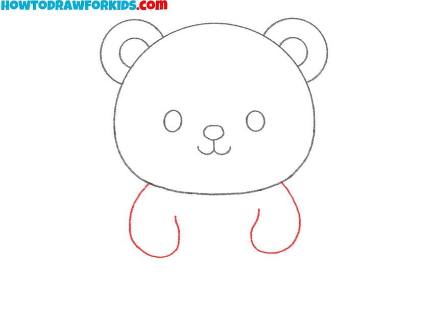 Add the small front limbs