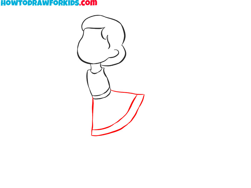 Sketch the skirt shape