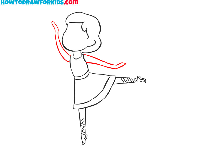 Sketch the arms of the dancing girl