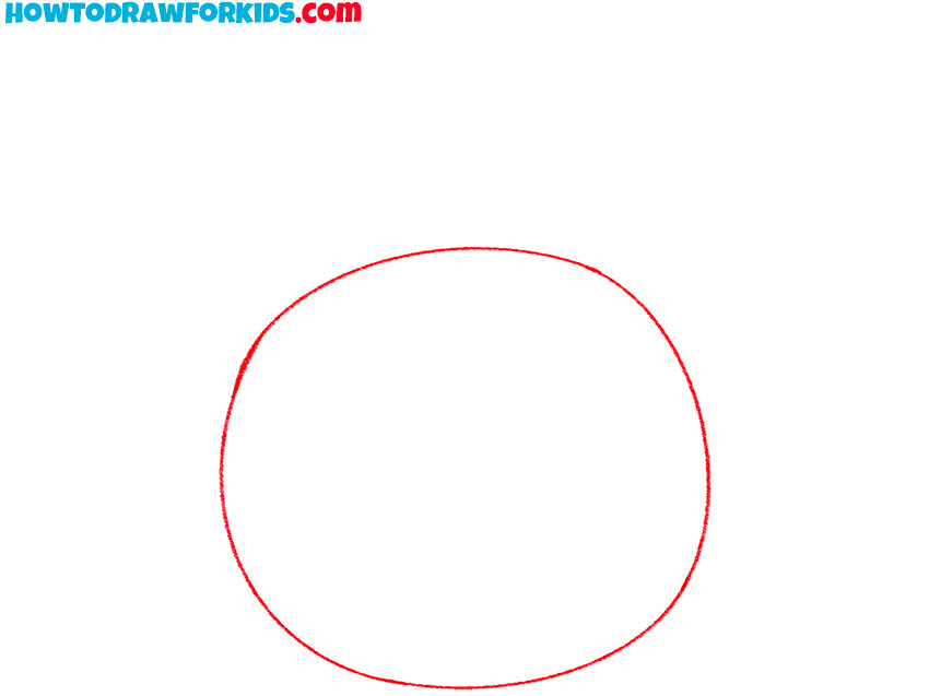 Sketch the main shape for the head