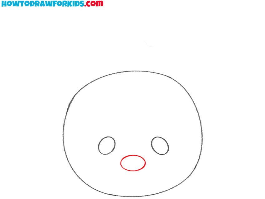 Draw the small nose on the deerโs face