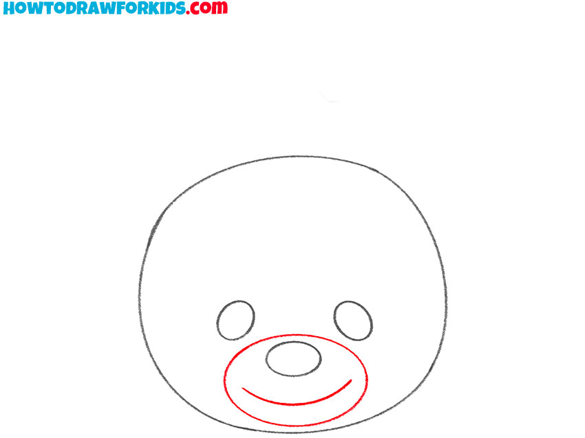 Add the mouth and outline the muzzle