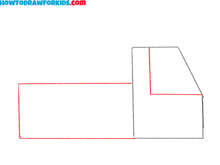 Sketch the window and cargo section