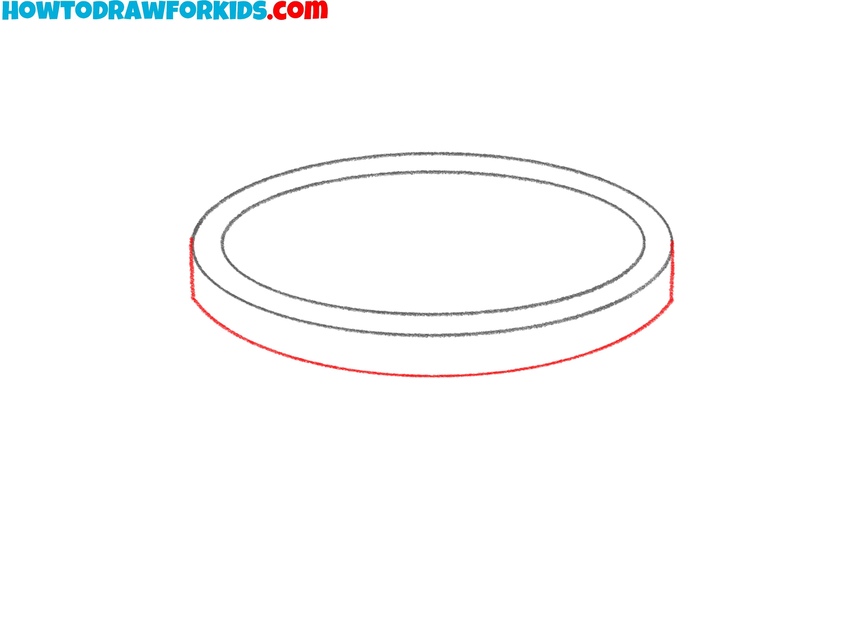 Draw the top band of the drum