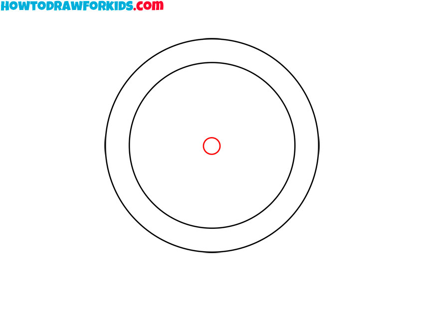 Draw the hub of the Ferris wheel