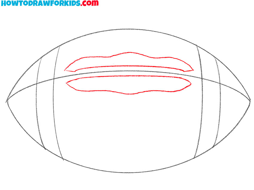 Draw the football lace panel