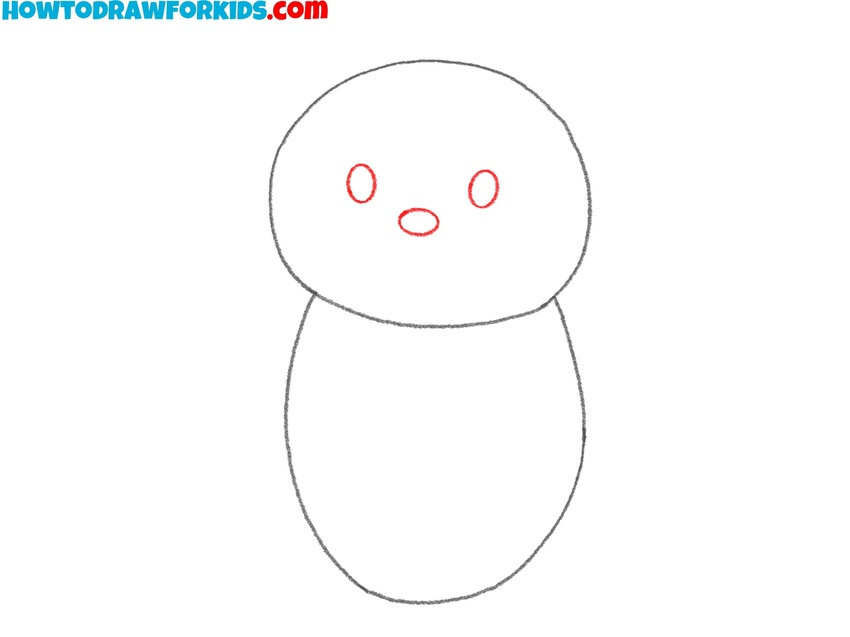 Place the eyes and nose