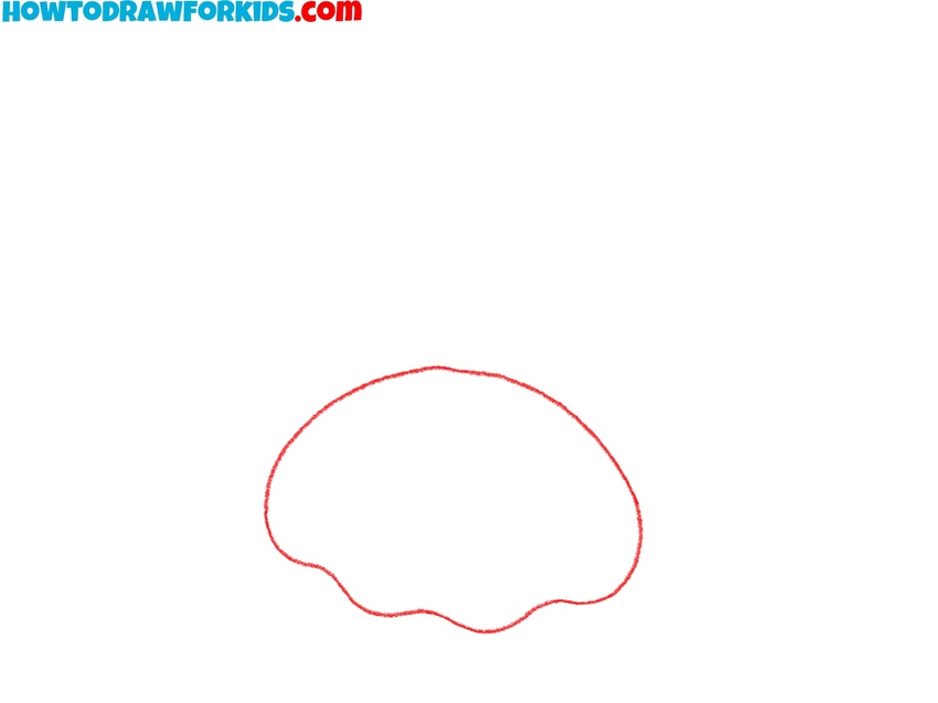 Sketch the first flower petal