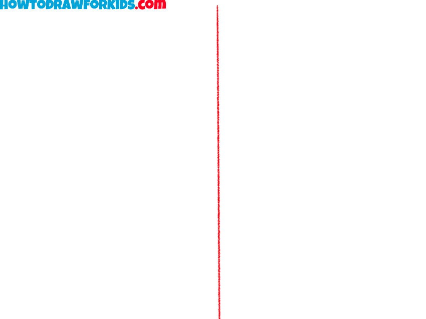 Place the vertical guiding line