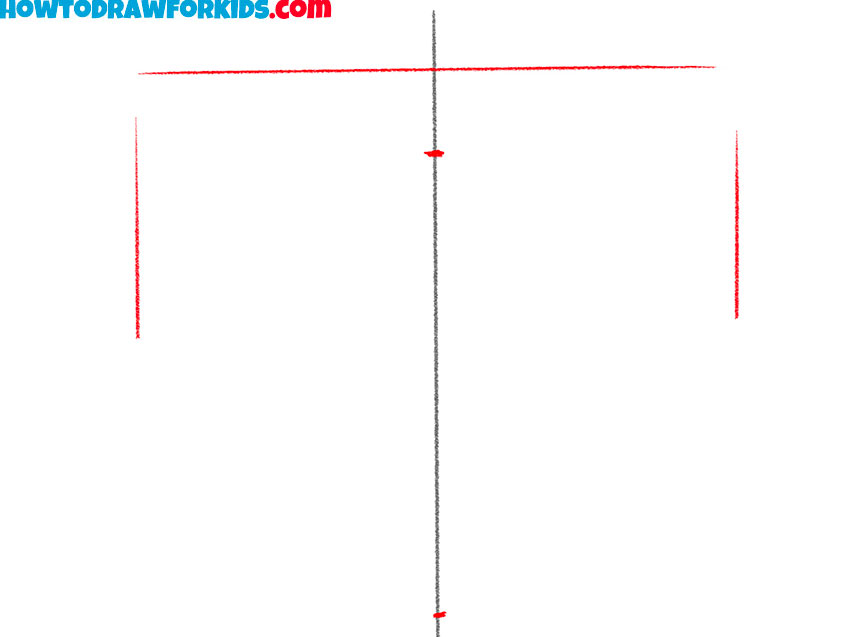 Mark the top and side edges