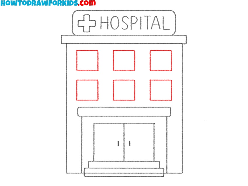 Add the square window shapes