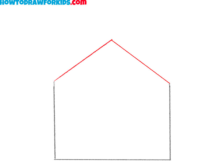 Illustrate the roof outline