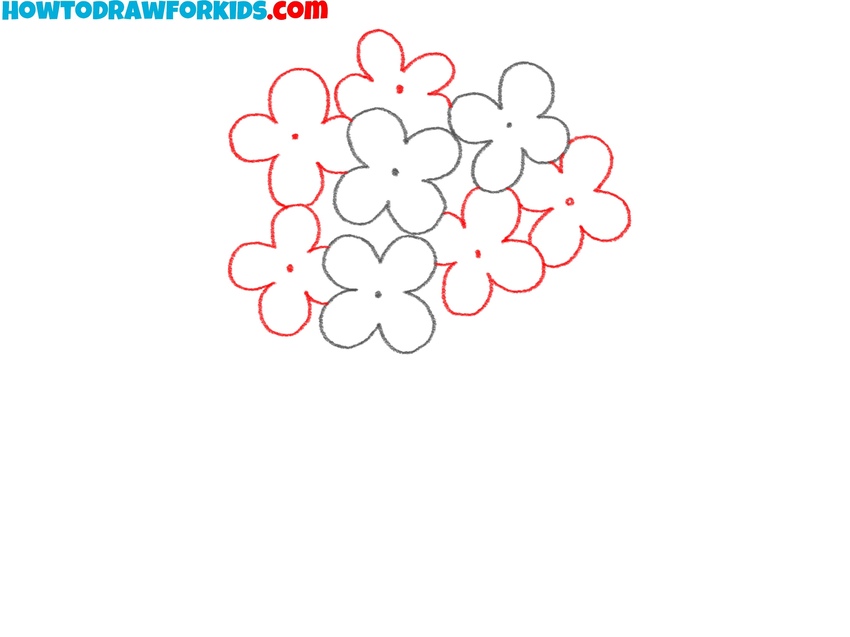 Sketch additional petals