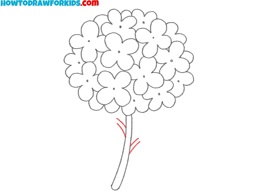 Sketch small side stems