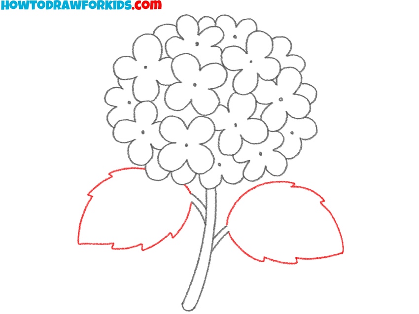 Add big leaves to the sides