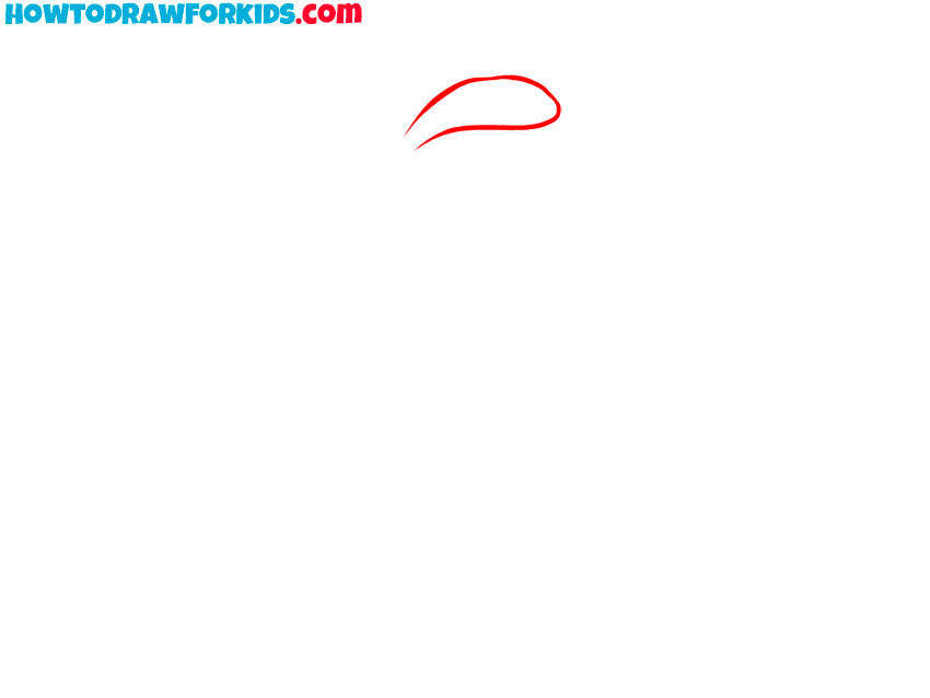 Sketch the snakeโs small head shape