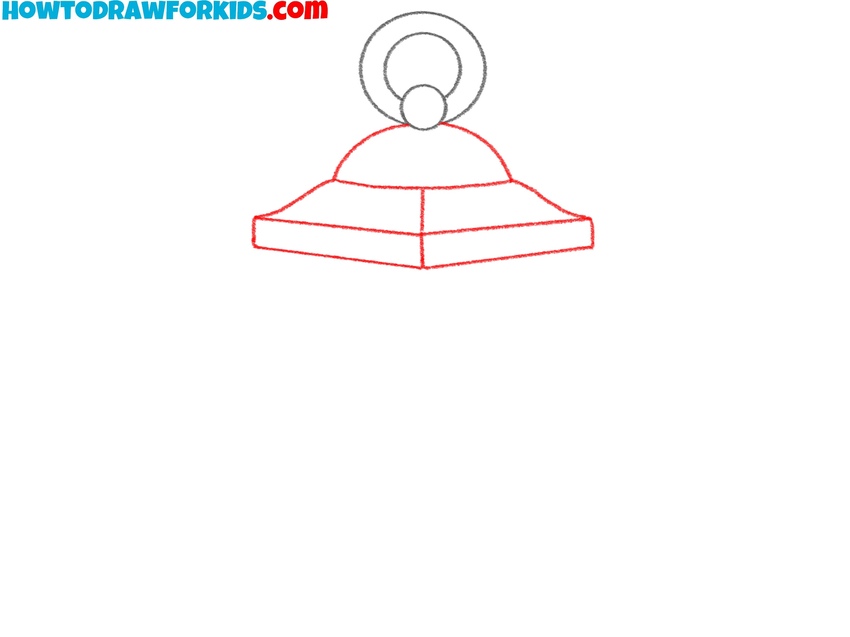 Sketch the dome and upper frame
