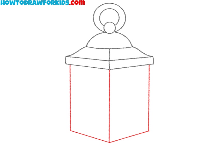 Draw the main body of the lantern
