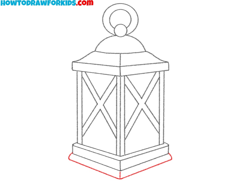 Draw the base of the lantern