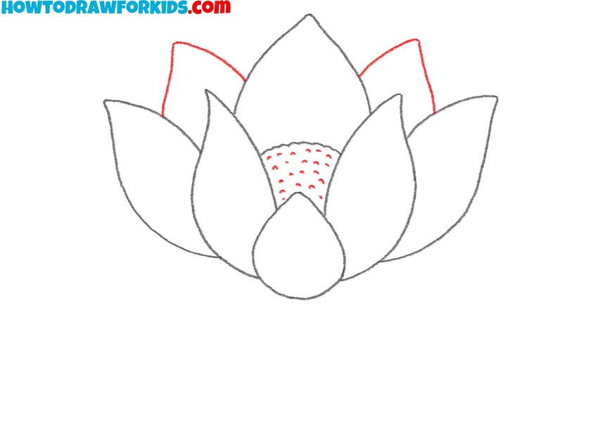 Sketch the background petals