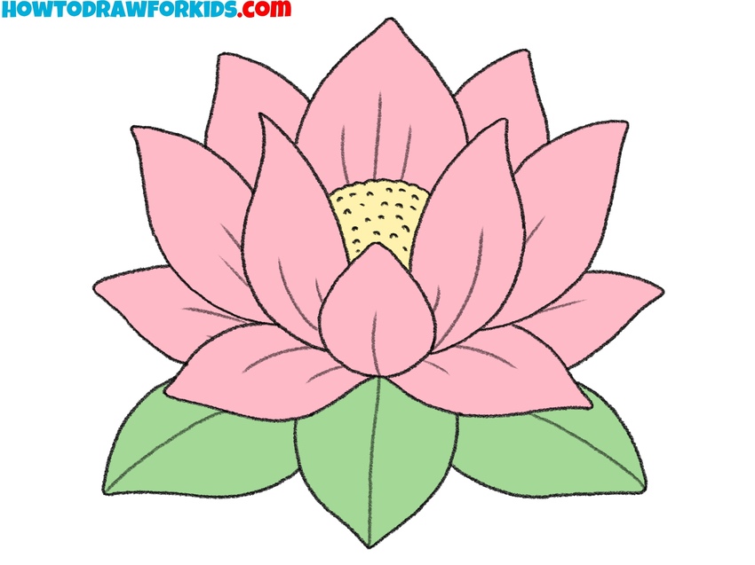 Paint the petals and leaves of the flower