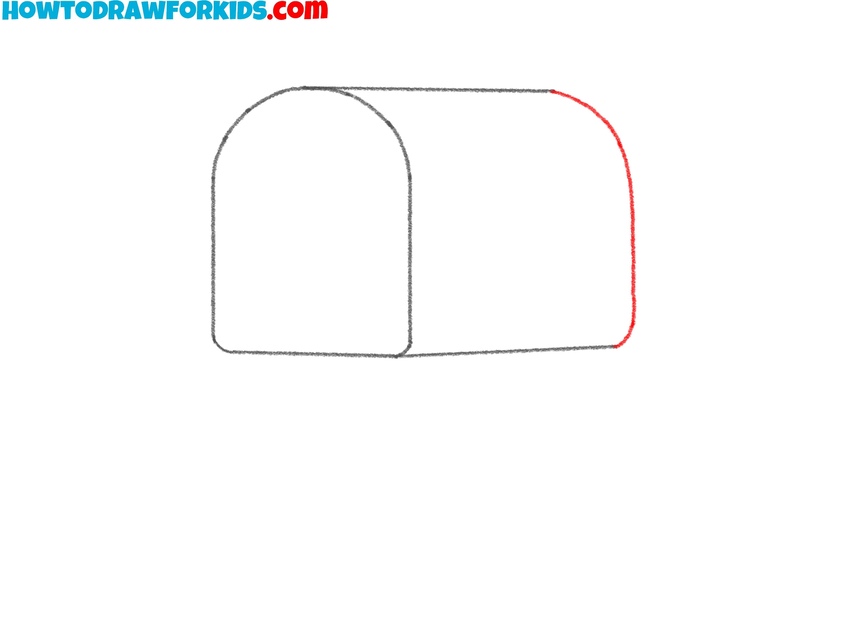 Connect the lines to form the back of the box