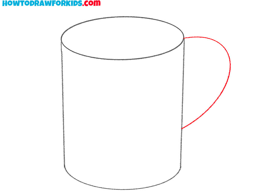 Sketch the outer handle curve
