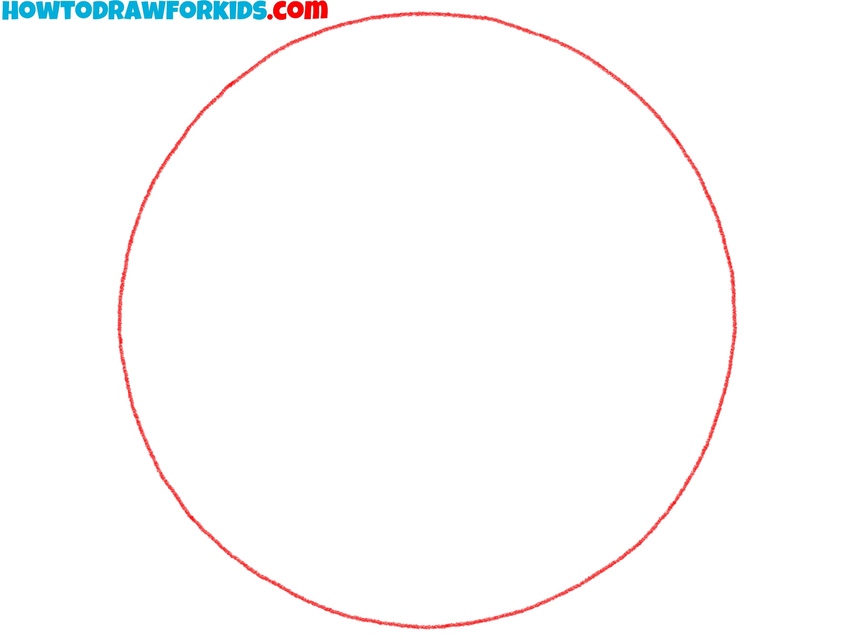 Draw the pizza pie outer shape