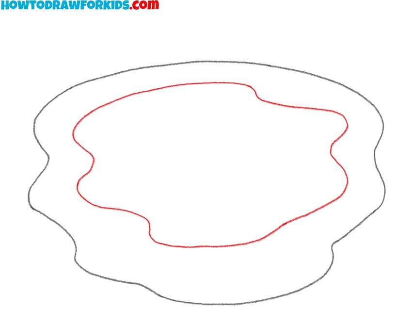 Draw the pond edge