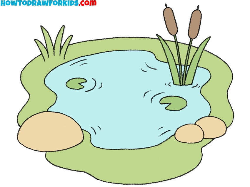 Paint in the pond and surrounding part
