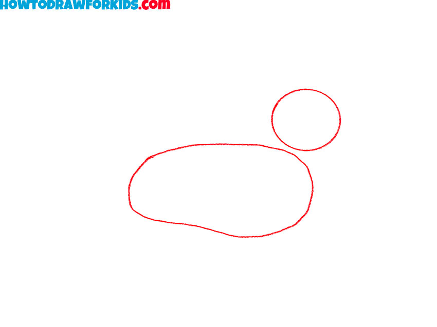 Sketch the basic head and body shapes