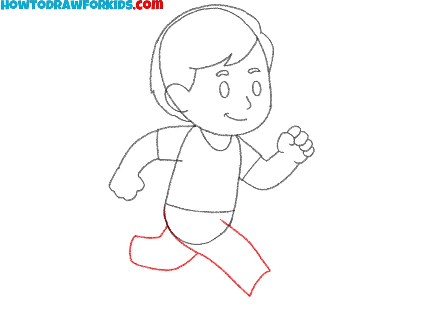 Illustrate the legs in motion