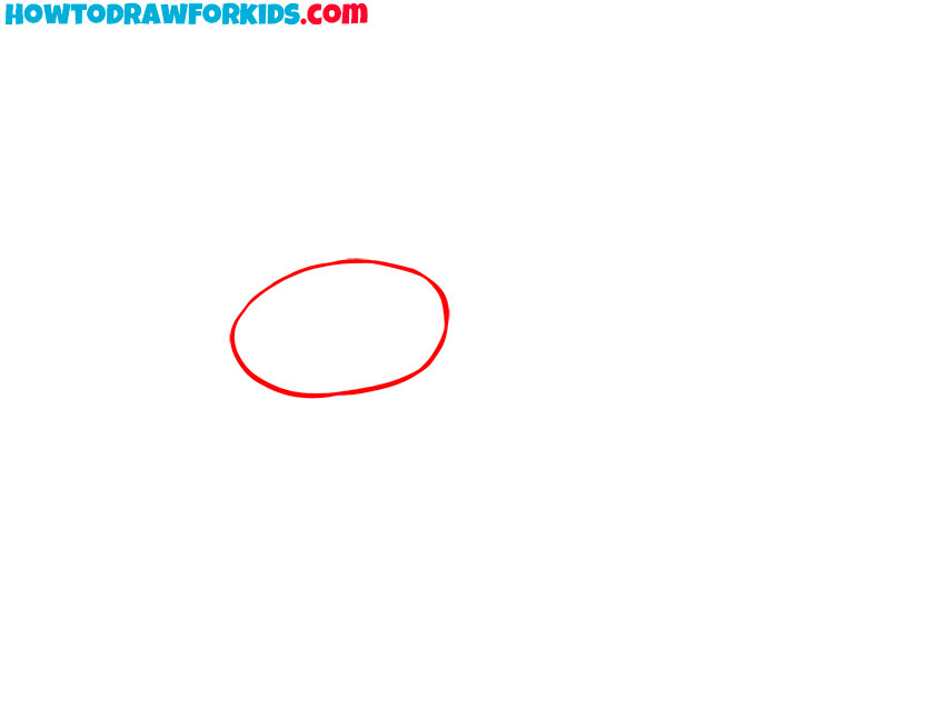 Sketch an oval for the saxophone bell