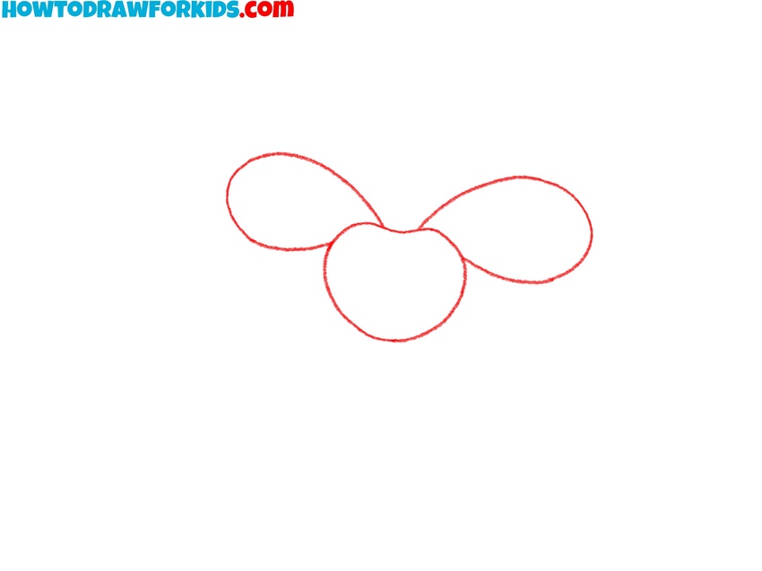 Sketch the first three flower petals