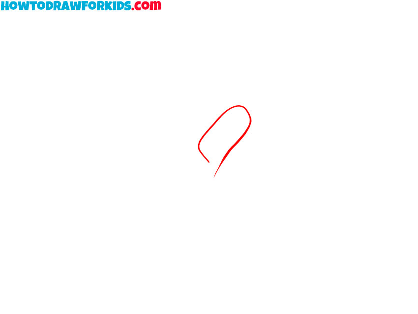 Sketch the first petal shape