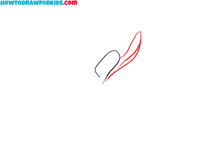 Draw the right violet petal