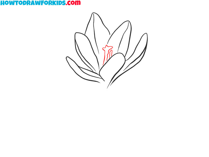 Add the central pistil shape