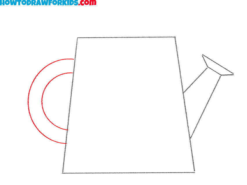 Sketch the curved side handle
