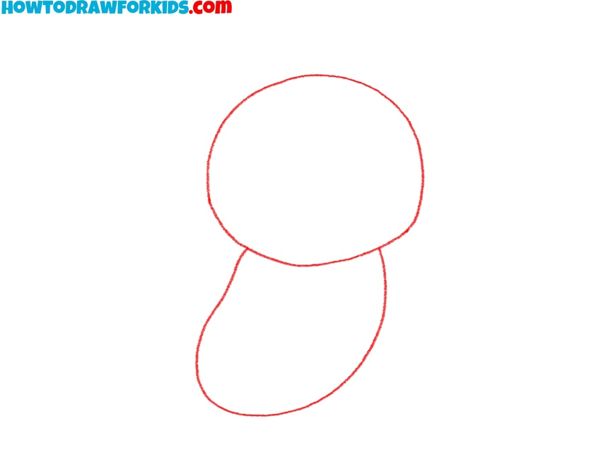 Sketch the dog’s body shapes
