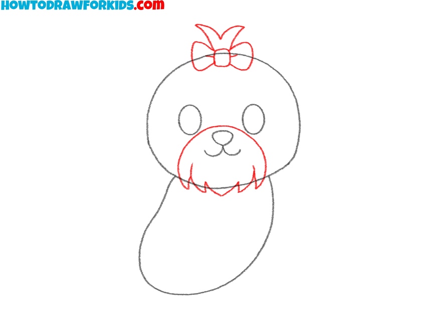 Add the bow and muzzle