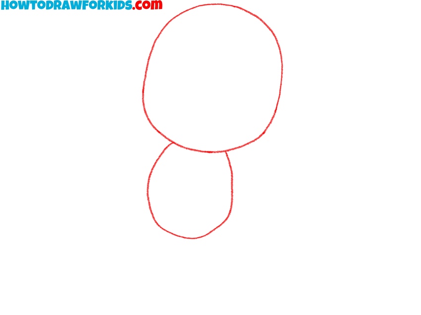 Set the proportions with ovals