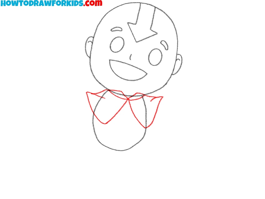 Add the collar of the robe